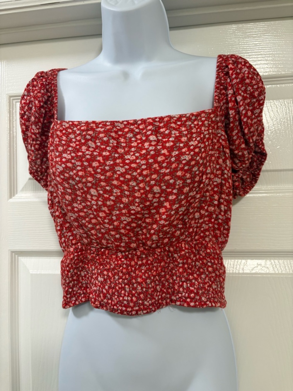 Sim& Sam bohemian crop top with lace up back